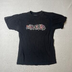 Billabong Mens T Shirt Medium Black Graphic Print Short Sleeve‎ Cotton Tee